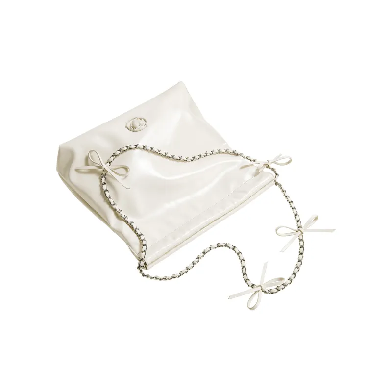 AILUXI Synthetic Leather Tote Shoulder Bag Women's Milkshake White-3