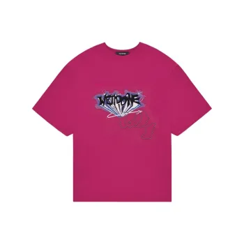 WE11DONE T Shirts Unisex Hot Pink