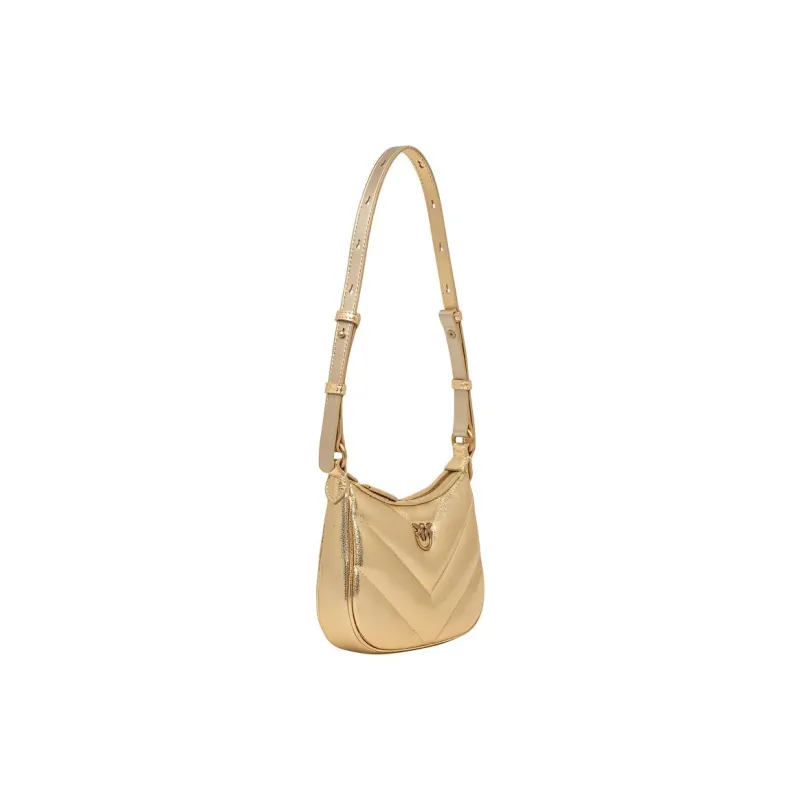 PINKO Goatskin Crossbody Bag Shoulder Bag Mini Women's Champagne Pink-1