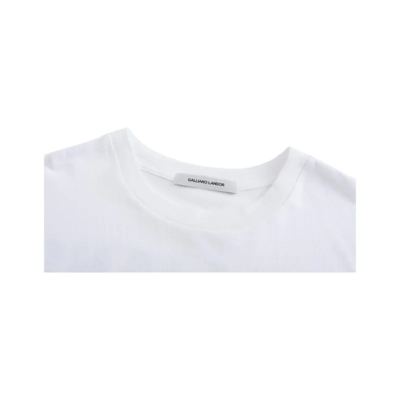 GALLIANO LANDOR T Shirts Unisex White-2