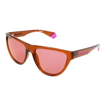 Polaroid Polycarbonate Cat Eye Sunglasses Women's Red
