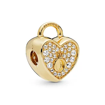 Pandora 925 Sterling Silver, 18K Gold, Synthetic Cubic Zirconia Pendants Women's