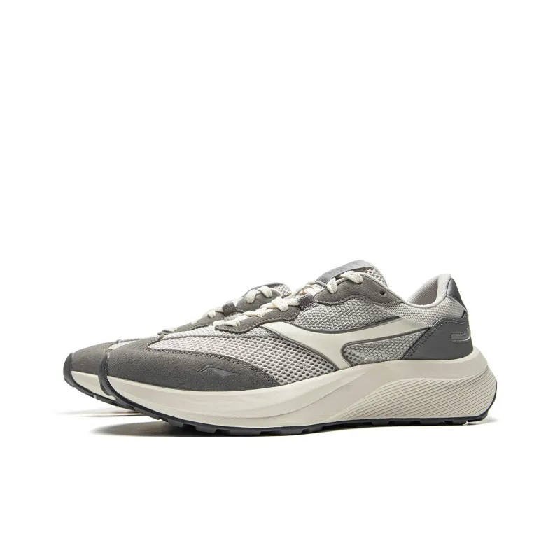 LiNing Honor M500 Cushioning Slip Resistant Support Abrasion Resistant Low Top Casual Shoes Men's Gray-2