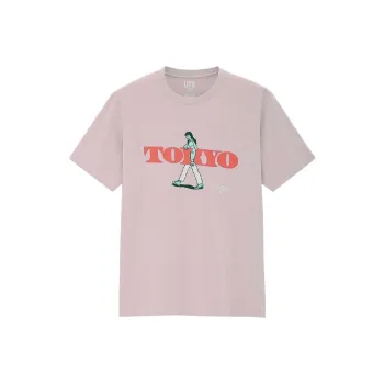 UNIQLO T Shirts Unisex Pink