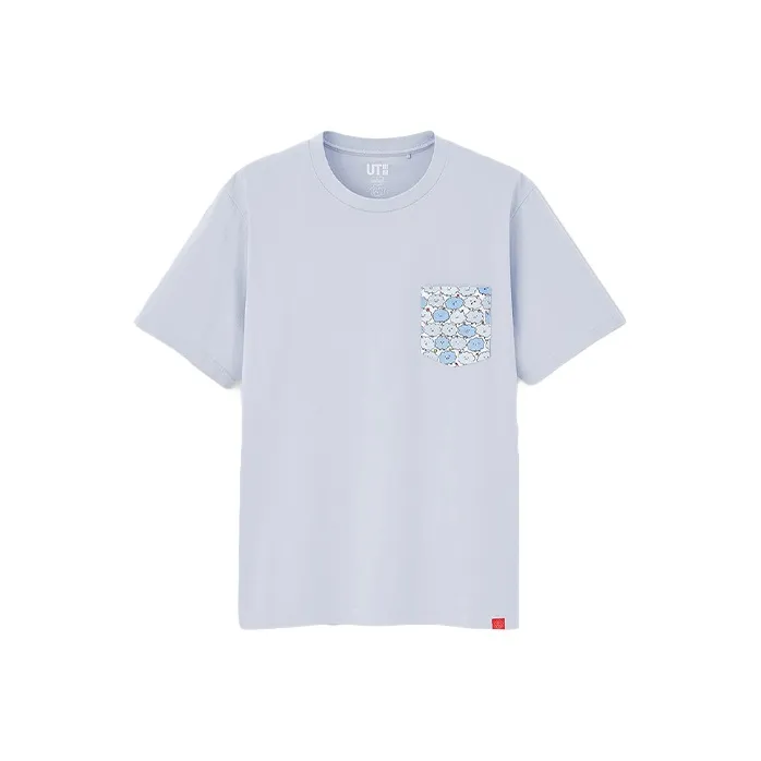 UNIQLO Regular T Shirt Unisex Light Blue-0