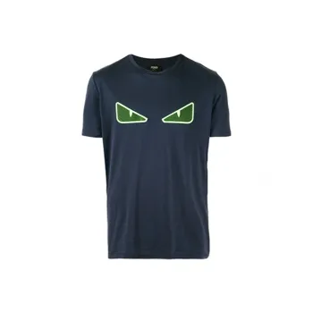 FENDI T-Shirts Men Navy Blue