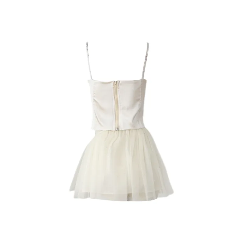 Udon House Slip Dress Women's Cropped Set-1