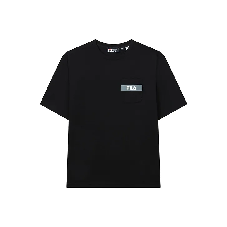 FILA Drop Shoulder Sleeve T Shirt Men's Jet Black-0