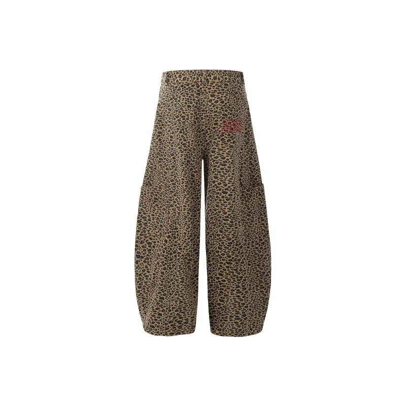 YINLEI Jeans Unisex Leopard Print-1