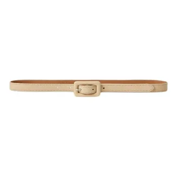 Polo Ralph Lauren Calfskin Leather Belts Women's Brown Width 1.5cm