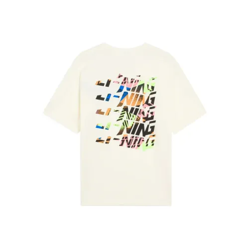 LiNing China Li Ning T Shirts Men White