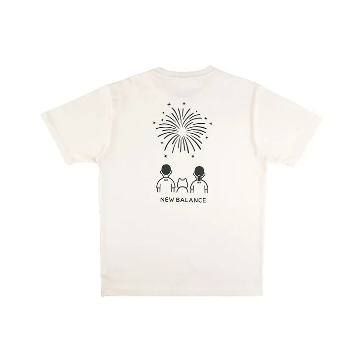 New Balance T Shirt Unisex Ecru-0