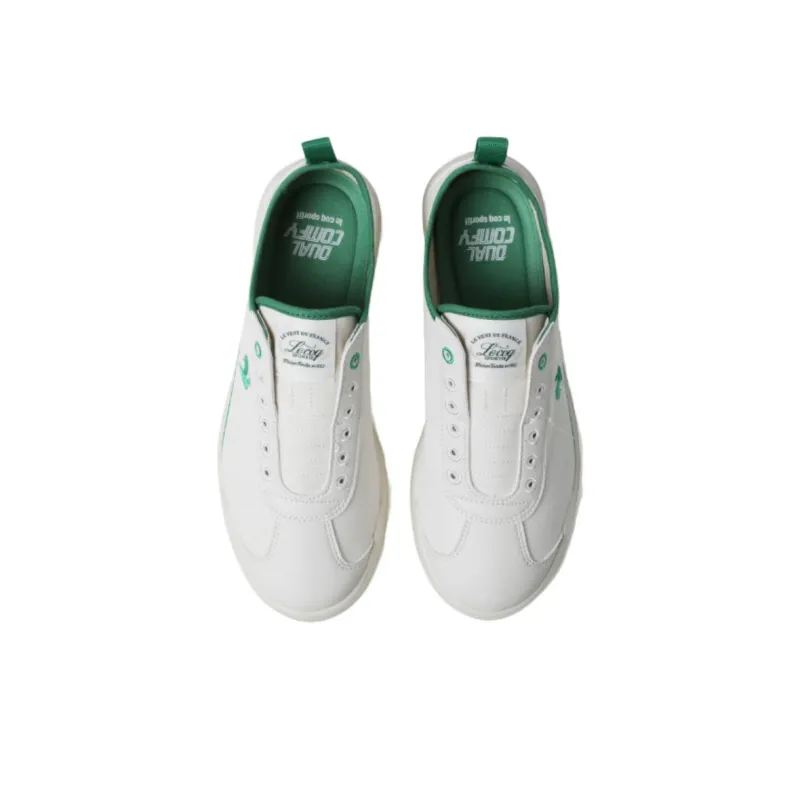 Le Coq Sportif Popola Light Anti Slip Wear Resistant Low Top Casual Shoes Unisex White-3