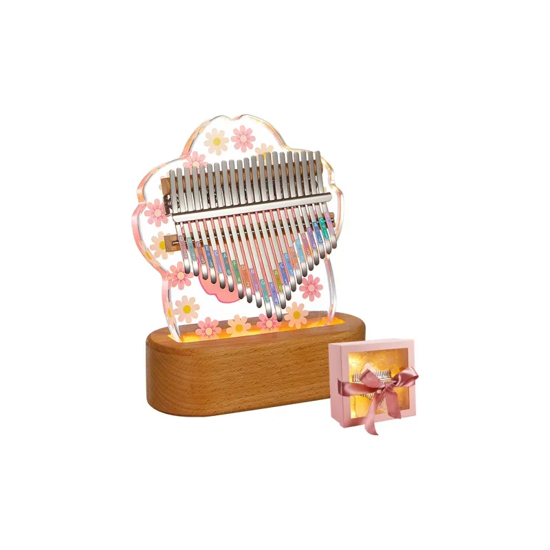 CEGA Acrylic Kalimba Fully Transparent Appearance 17/21 Keys Thumb Piano-45