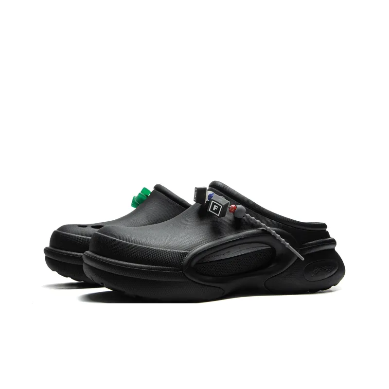 YINGXIONGLIANMENGYONGCHIPAIDUI x LiNing Soft Clogs Unisex Black-2