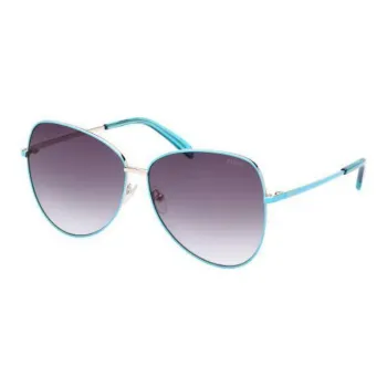EMILIO PUCCI Metal Irregular Shape Sunglasses Women's Blue