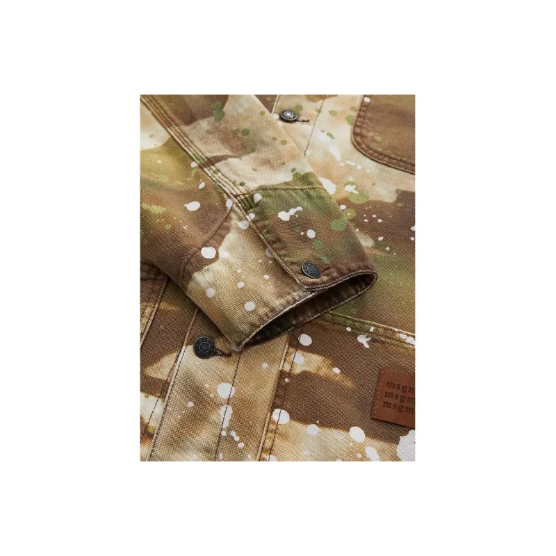 MSGM Camouflage Printed Paint Splatter Jacket-2