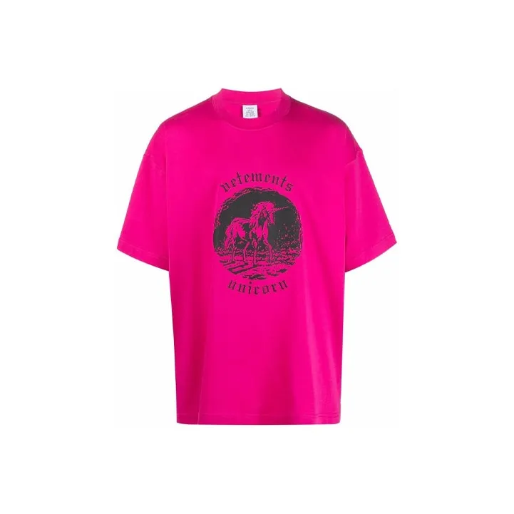 Vetements T-Shirts Unisex Pink-0