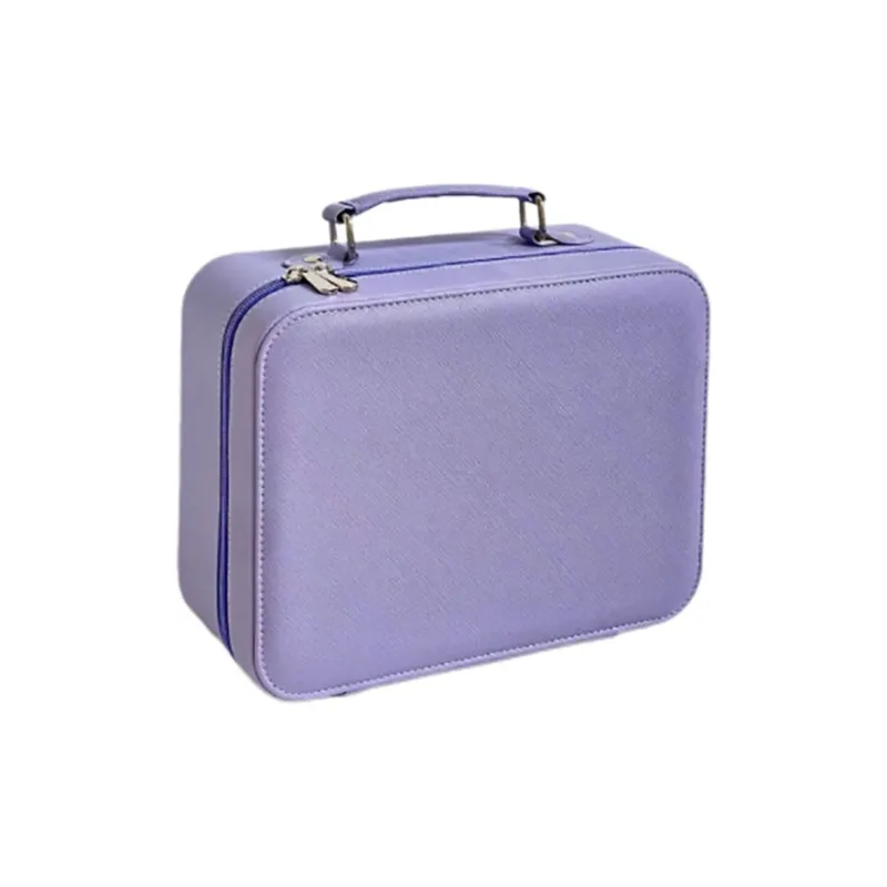Boniu PU Makeup Bag Unisex Cool Black/Taro Purple/Cherry Blossom Pink/Maroon/Ecru-2