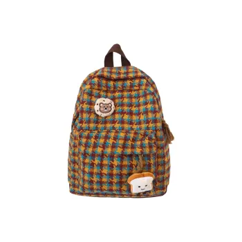 BSELEON Woolen Backpack Regular Unisex Multicolor