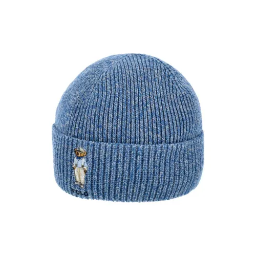 Polo Ralph Lauren Wool Cotton Recycled Nylon Merino Wool Beanies Men's Blue
