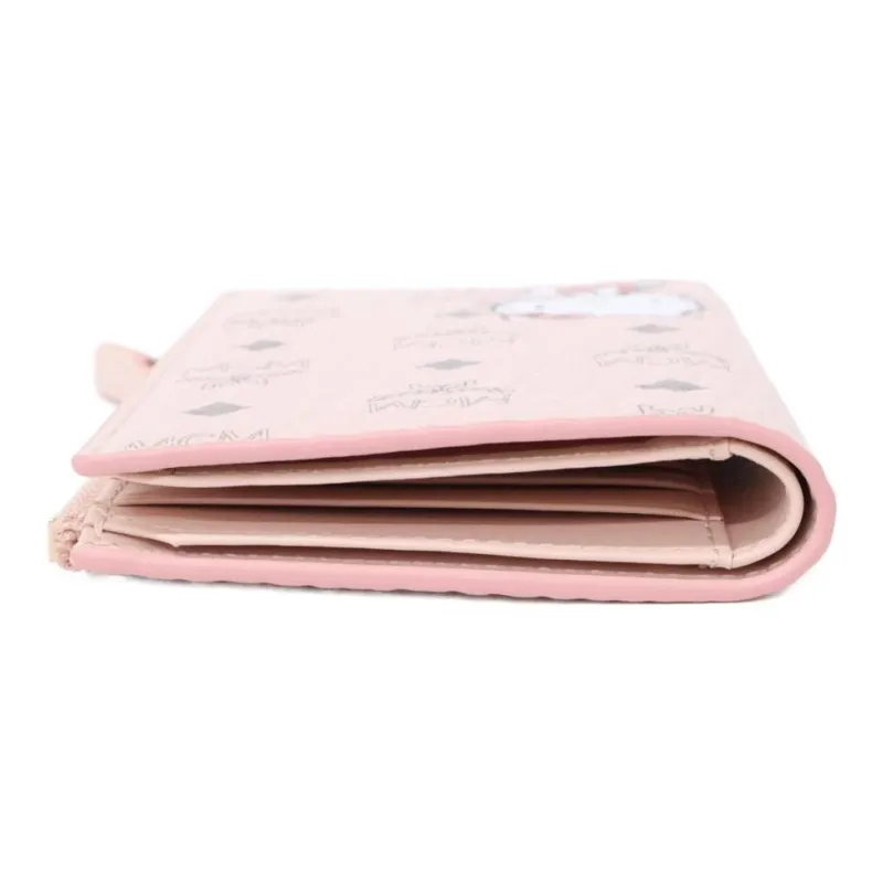 MCM Hello Kitty Collaboration Visetos Design Card Holder Mini Women's Pink-6