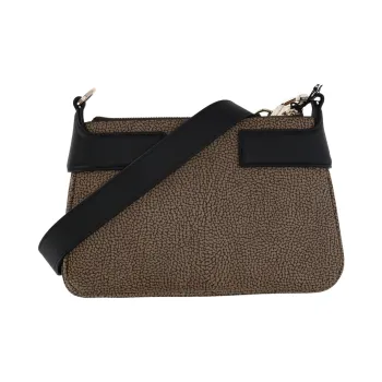 BORBONESE Polyethylene Shoulder Bag Women's Umber Black