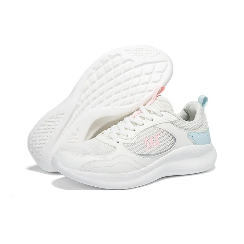 361° Cushioning, Breathable, Lightweight Low Top Casual Running Shoes Women's Feather White Sheer Blue-5