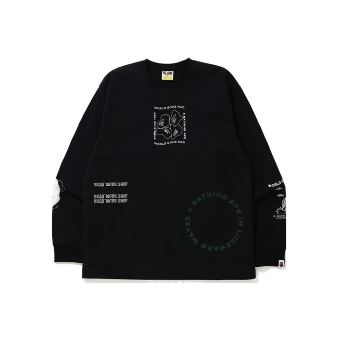 Bape Ink Print Relaxed #1 L/S Tee-0
