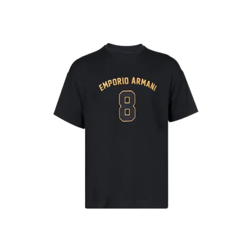 EMPORIO ARMANI SS22 T Shirt Men's Black Blue