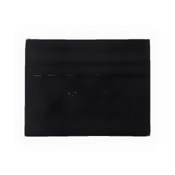 FERRAGAMO GANCINI Cow Leather Card Clip Wallets Men's Black