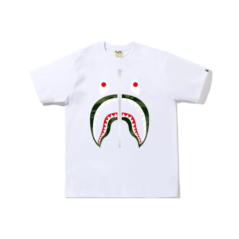 Bape Color Camo Silver Zip Shark Tee SS23-0
