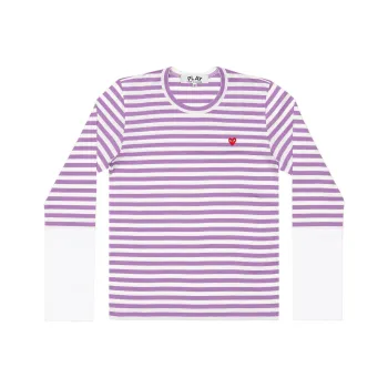 CDG Play T Shirts Men Purple