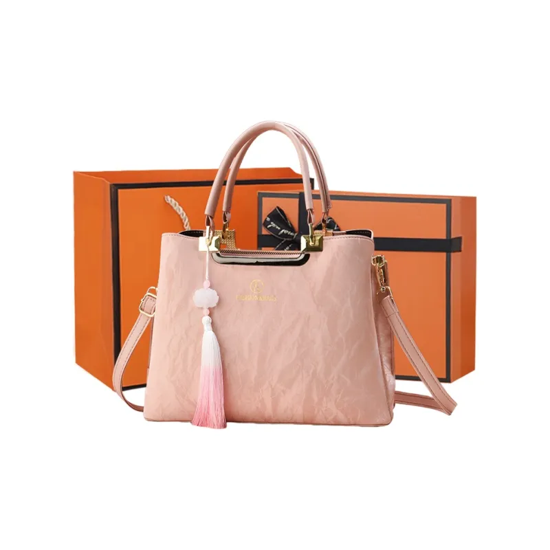 PINK·LAND PU Handbag Regular Women's Ecru/Pink/Green/Black-3
