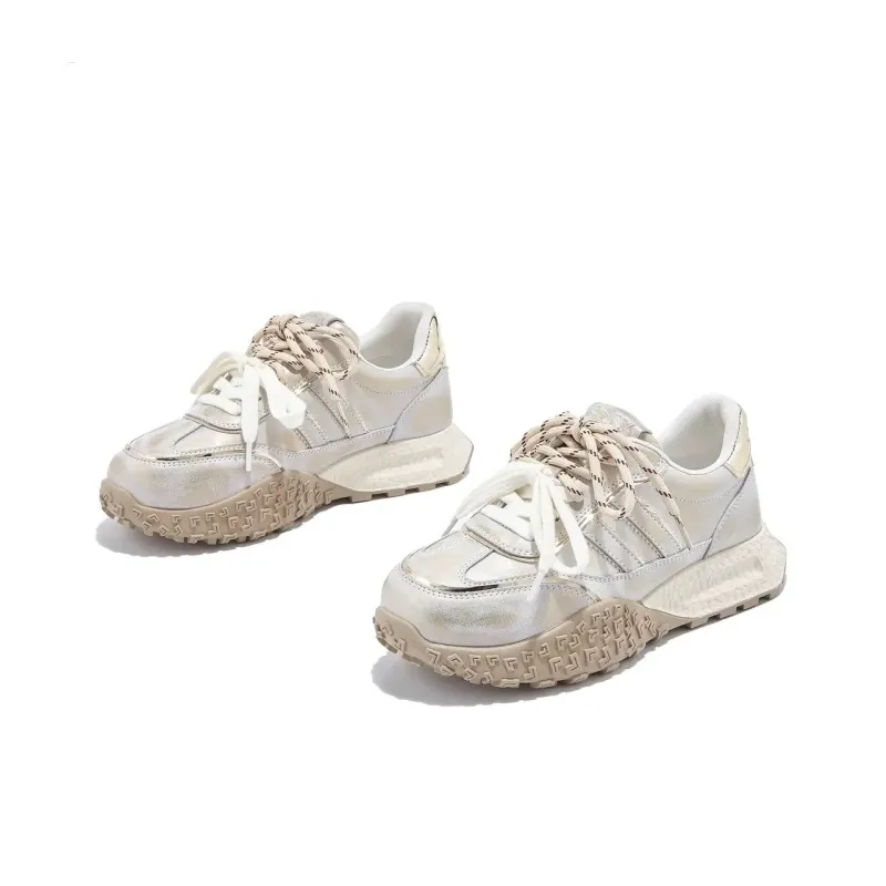 BINGO DUCK Slip Resistant Low Top Chunky Sneakers Women's-1