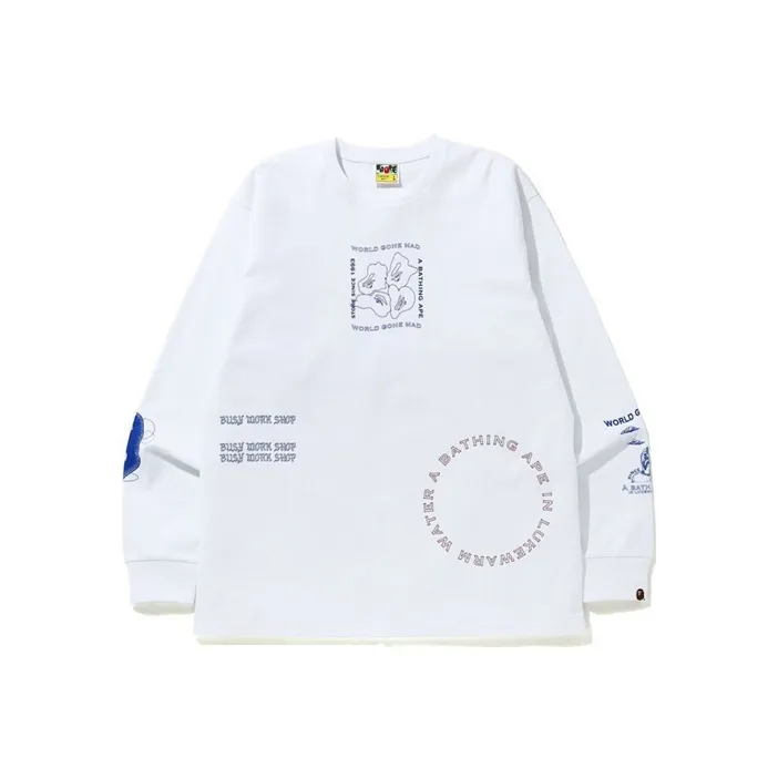 Bape Ink Print Relaxed #1 L/S Tee-2