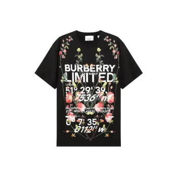Burberry Montage Print Oversized T shirt