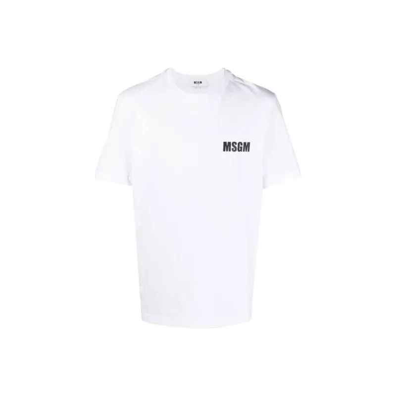 MSGM Logo Printed Crewneck T Shirt-0