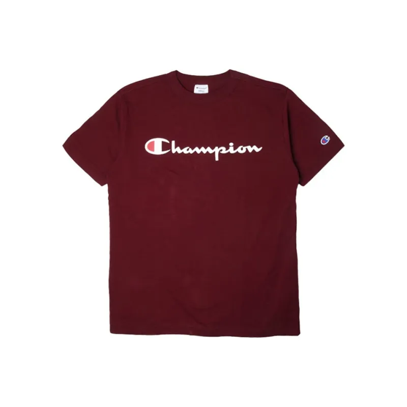 Champion T Shirt Japan Version Unisex Burgundy-0
