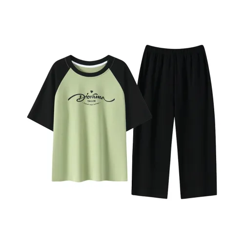 GOSO Pajama Set Women's Yellow Green
