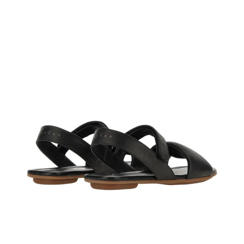 HOGAN H685 Strap Sandals Women's Black-3