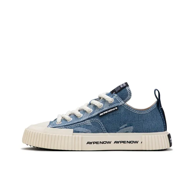 Aape Low Top Canvas Shoes Unisex Blue-0