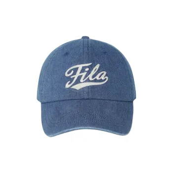 FILA 100% Cotton Baseball Caps Unisex Dark Blue