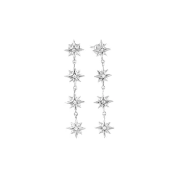 Radiant Sterling Silver Drop Earrings Women's Silver