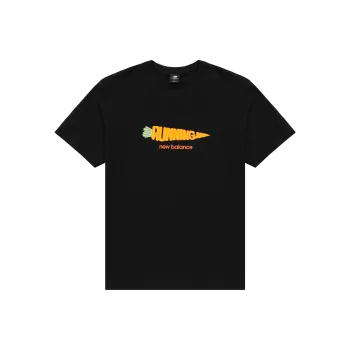 New Balance Drop Shoulder Sleeve T Shirt Unisex Black
