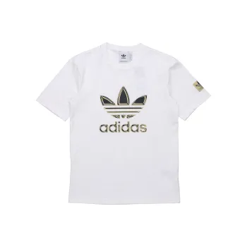 Adidas Originals T Shirt Set in Shoulder Men's White