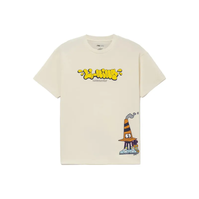 LiNing Skateboard T Shirt Men's Ecru-0