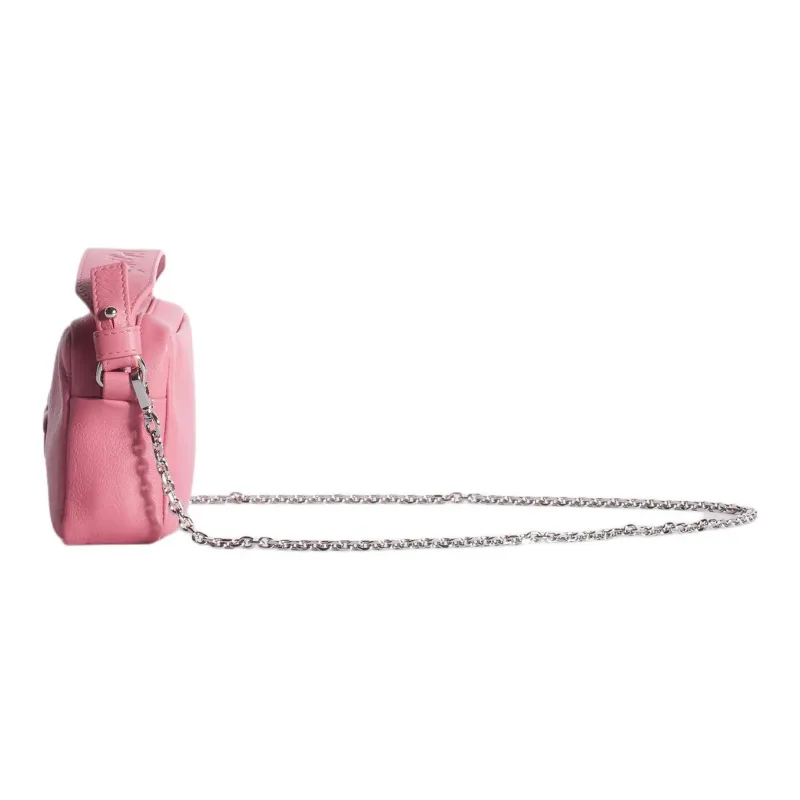 Maison Kitsune Cow Leather One Shoulder Handbag Women's Strawberry-2