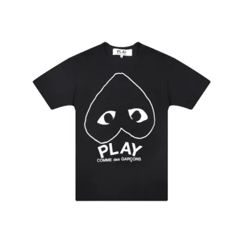 Comme Des Garcons Play Inverted Outline Heart T shirt