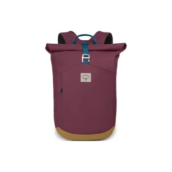 OSPREY Recycled Polyester Outdoor Mountaineering Bag Backpack Unisex Burgundy Red & Brown